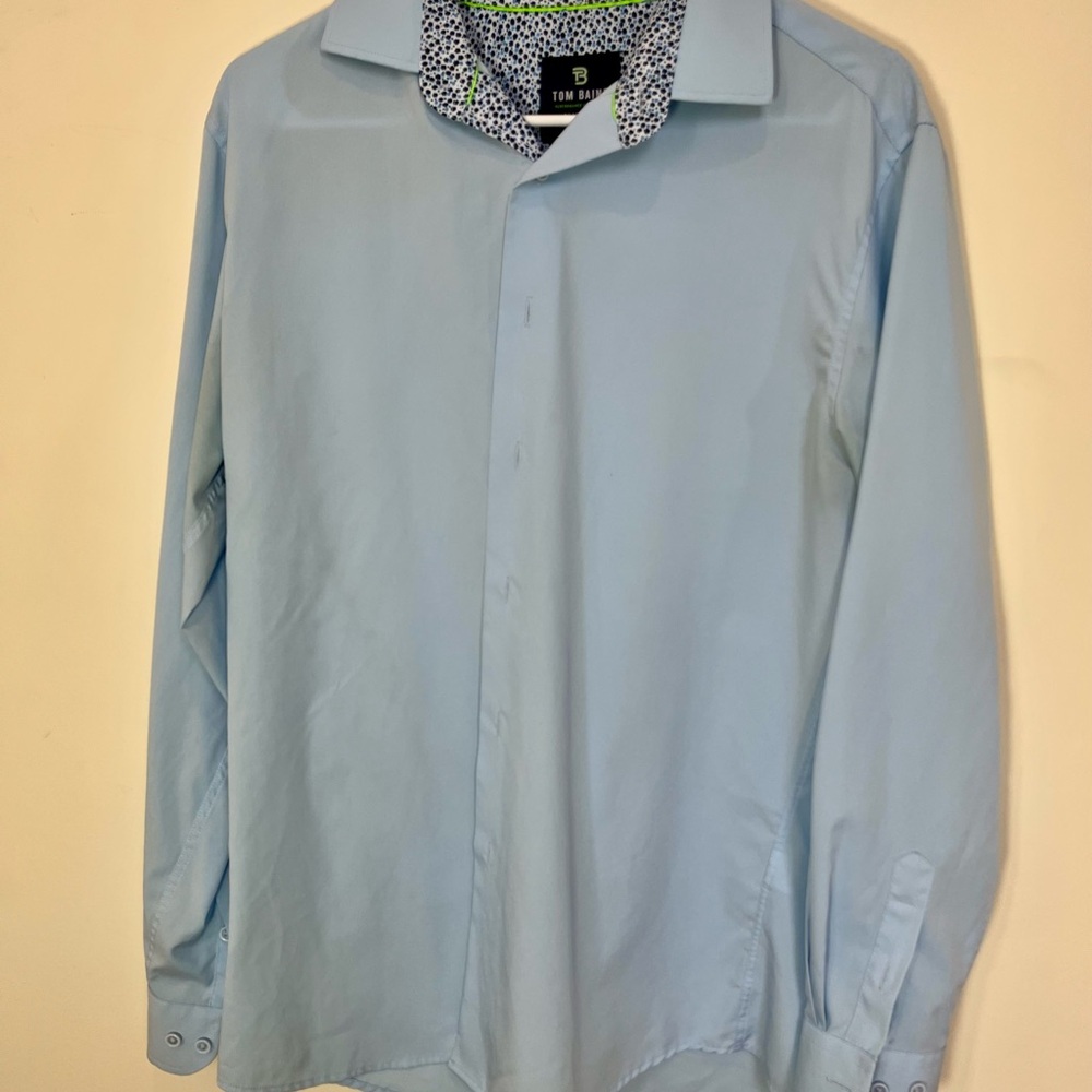 Tom Baine Light Blue Men's Dress Shirt